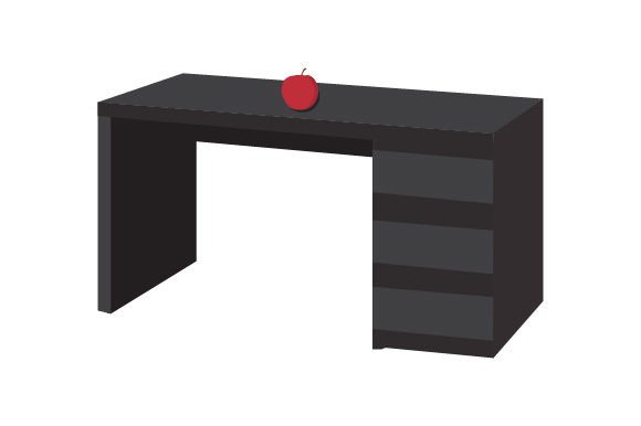 Apple on a Desk: A Versatile Crafts Design for School Amp Branding
