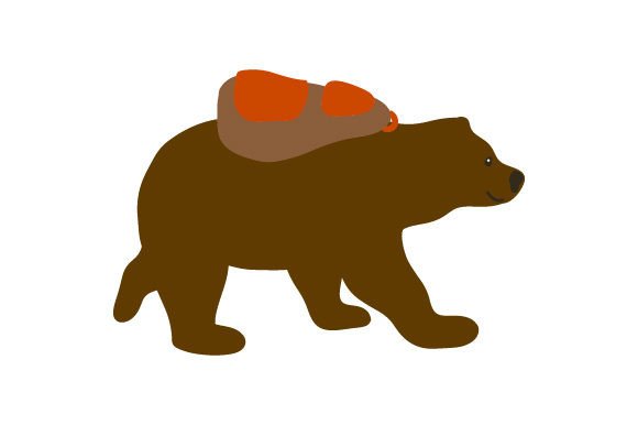 Cute Bear with Backpack: A Versatile Graphic Design Asset for School Amp Crafts