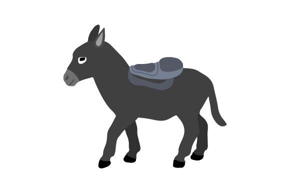 Cute Donkey with Backpack: A Versatile Crafts Asset for School Amp Projects