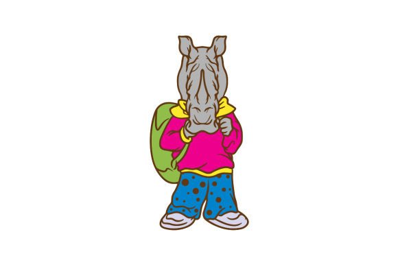 Cute Rhino with Backpack: A Versatile Embroidery Design for Real Projects