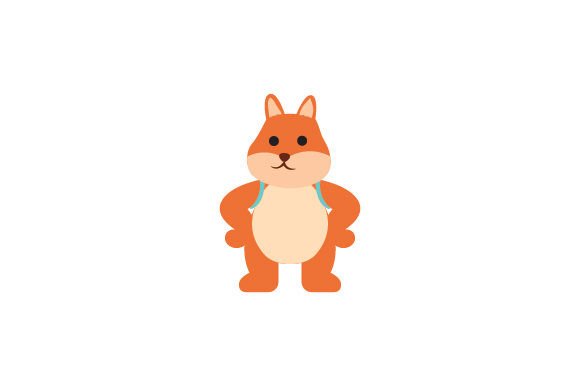 Cute Squirrel with Backpack: A Versatile Graphic Design Asset for School Amp Crafts