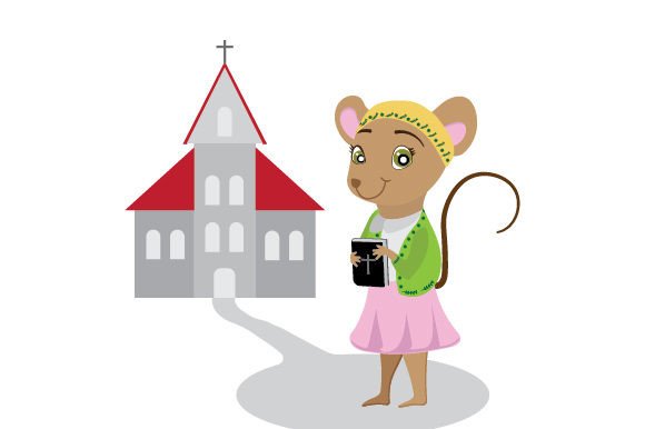 Girl Mouse, Sunday School Crafts