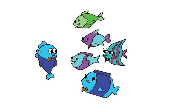 Kawaii School of Fish Happy Ending Crafts