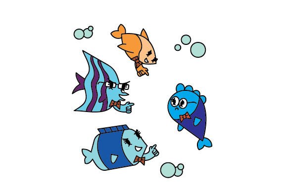 School of Fish Bullies the Cute Tuna Fish Crafts