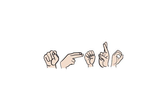 Shero - American Sign Language: A Bold Graphic Design Asset for Crafts and School Amp Projects