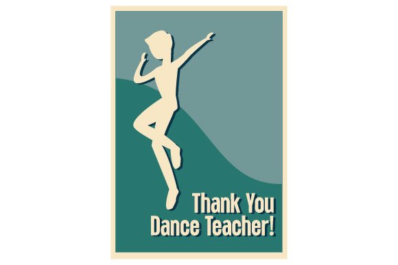 Thank You Dance Teacher A5 Card - Crafts