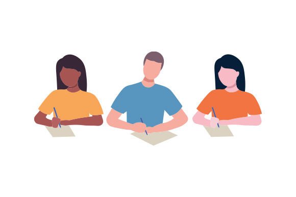 Young Students Writing: A Crafts-Friendly Design for School Amp Branding
